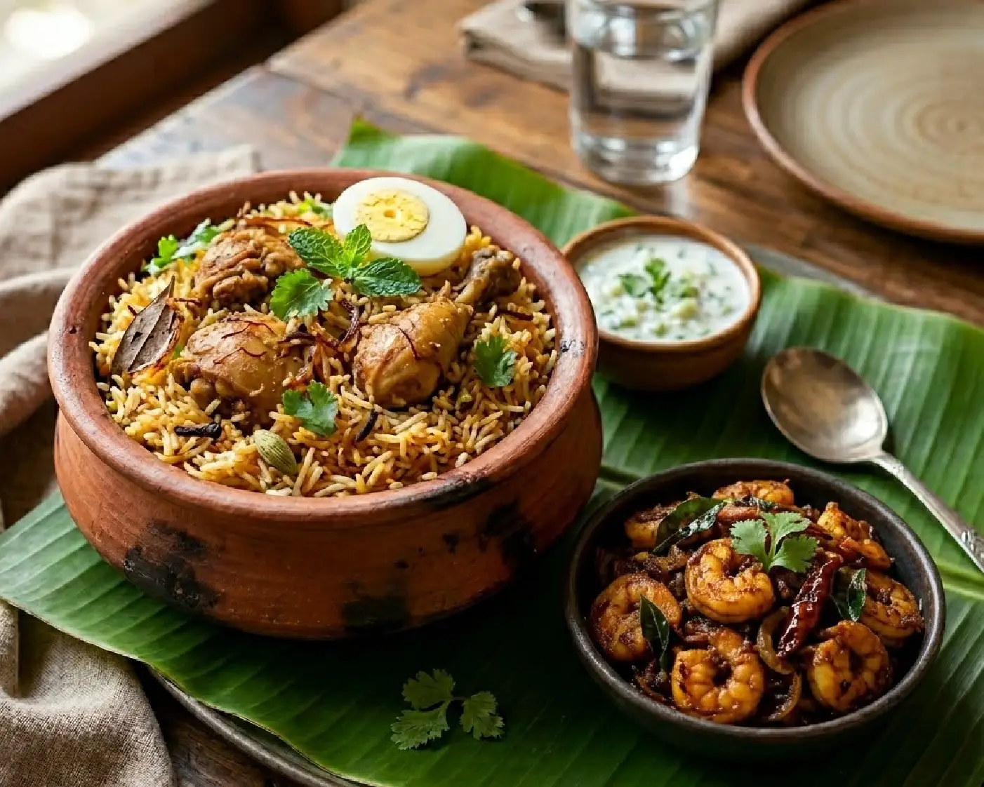 Chicken Biryani + Prawns Varuval