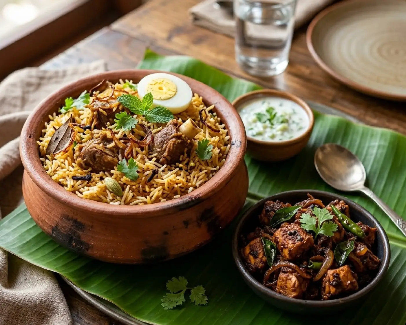 Goat Biryani + Chicken Varuval